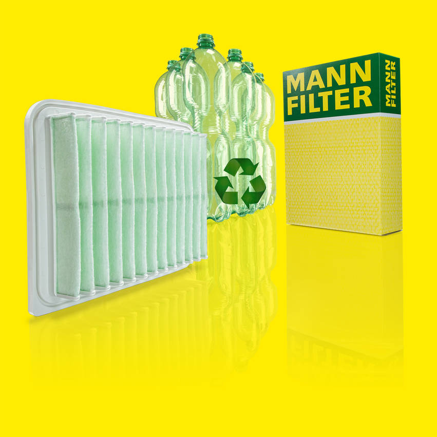MANN-FILTER: Jetzt noch mehr Recyclingfasern in den Luftfiltern